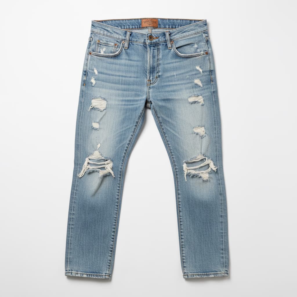 Distressed Jeans Transformation - Before