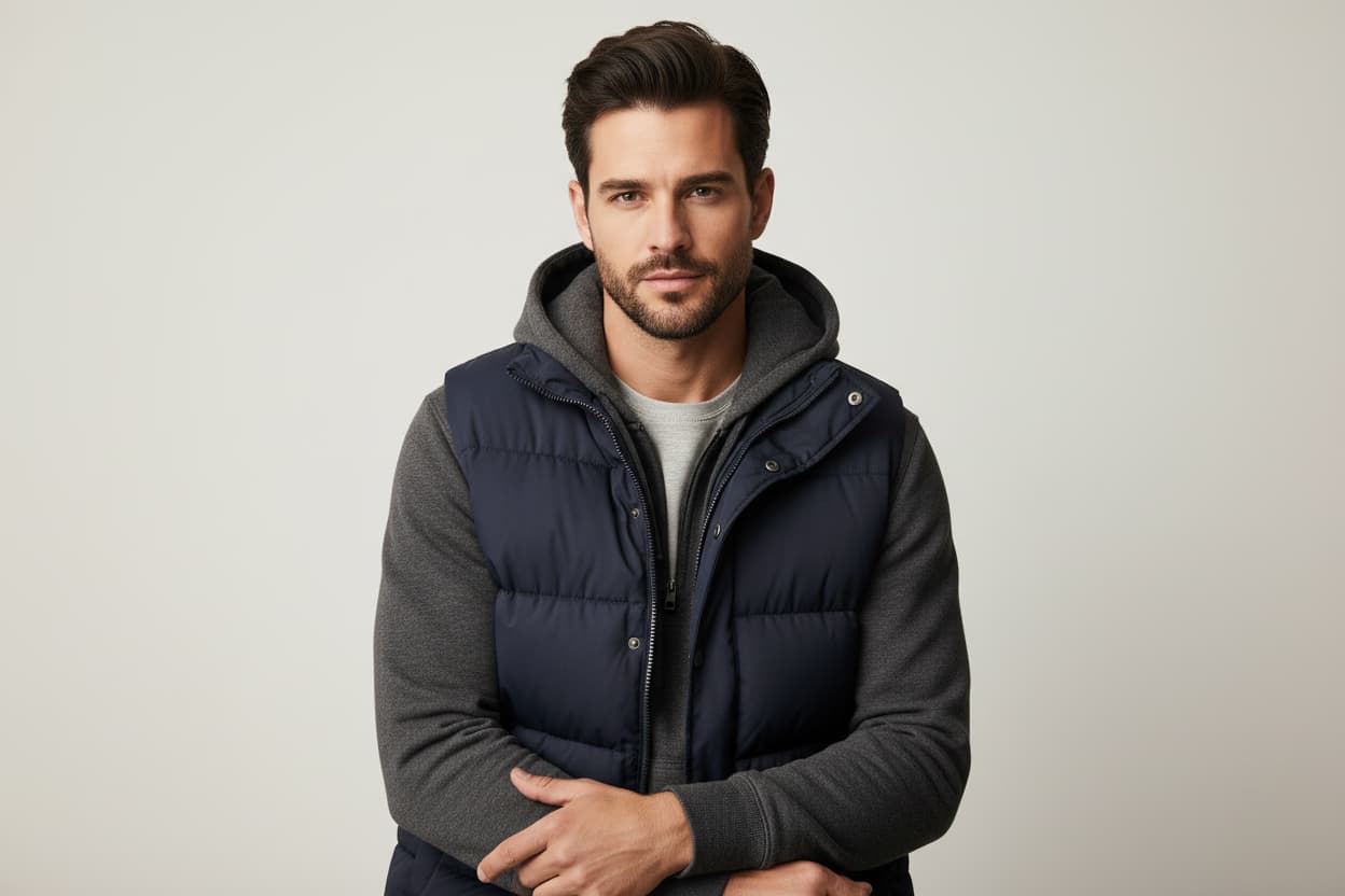 AI model photography for Vests