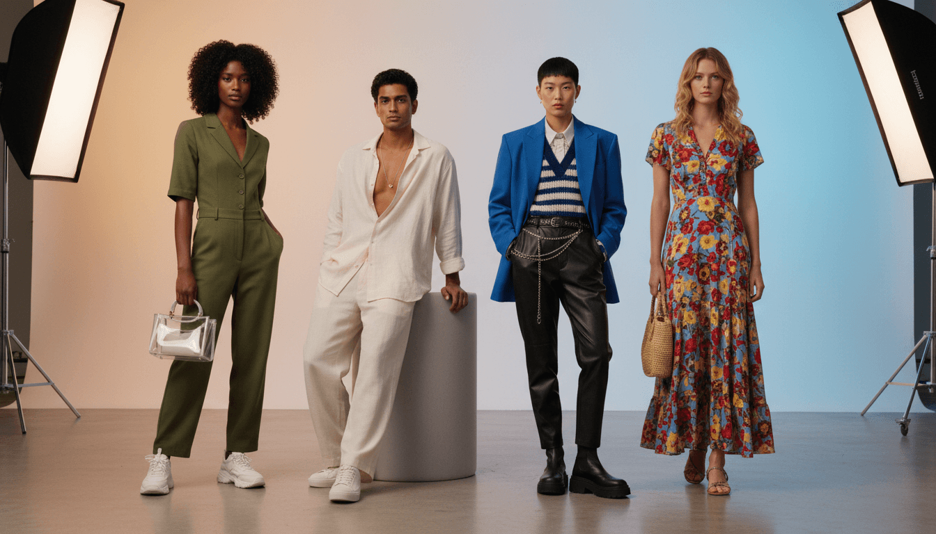 Agency-quality AI fashion campaign photography for multi-brand client presentations