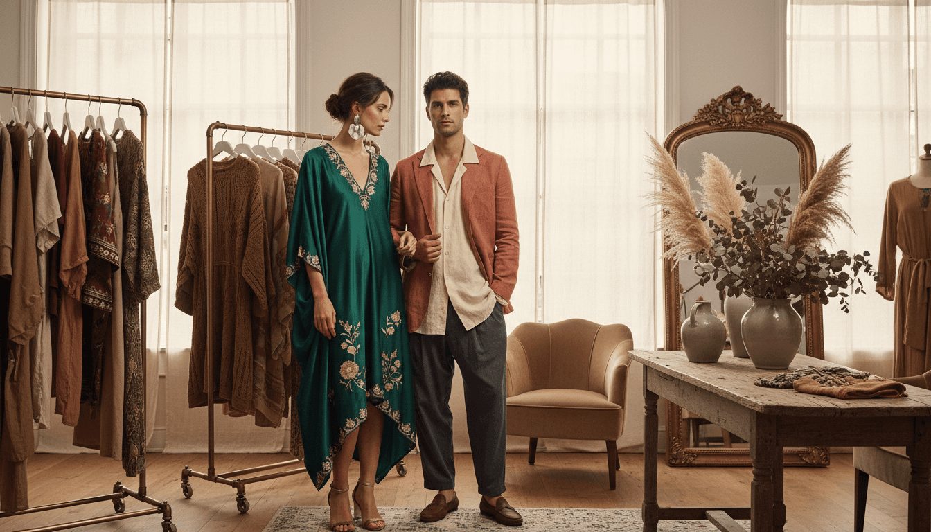 Boutique-style AI fashion photography with curated unique clothing pieces