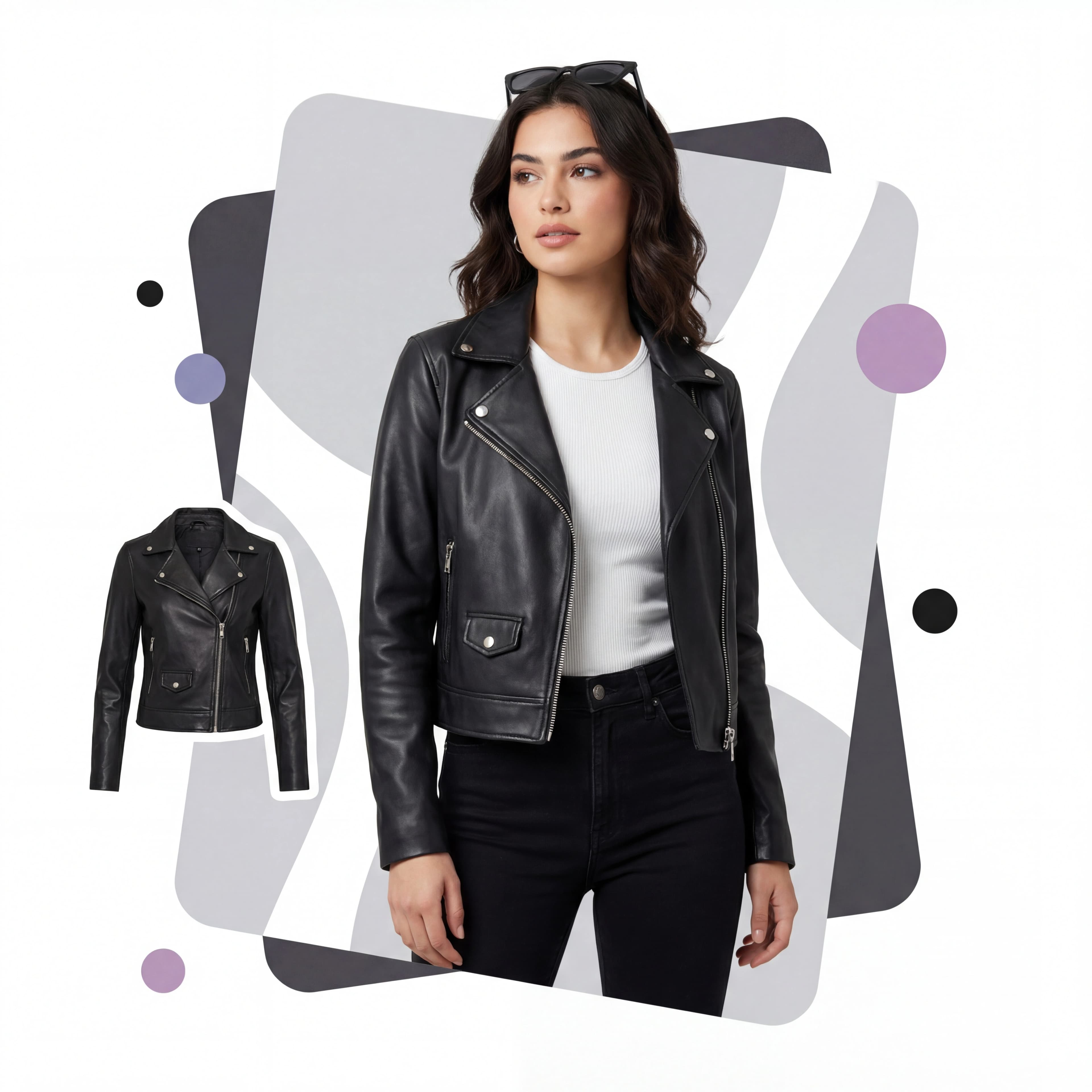 Virtual clothing try-on result: AI-generated fashion model showcasing uploaded garment with perfect fit