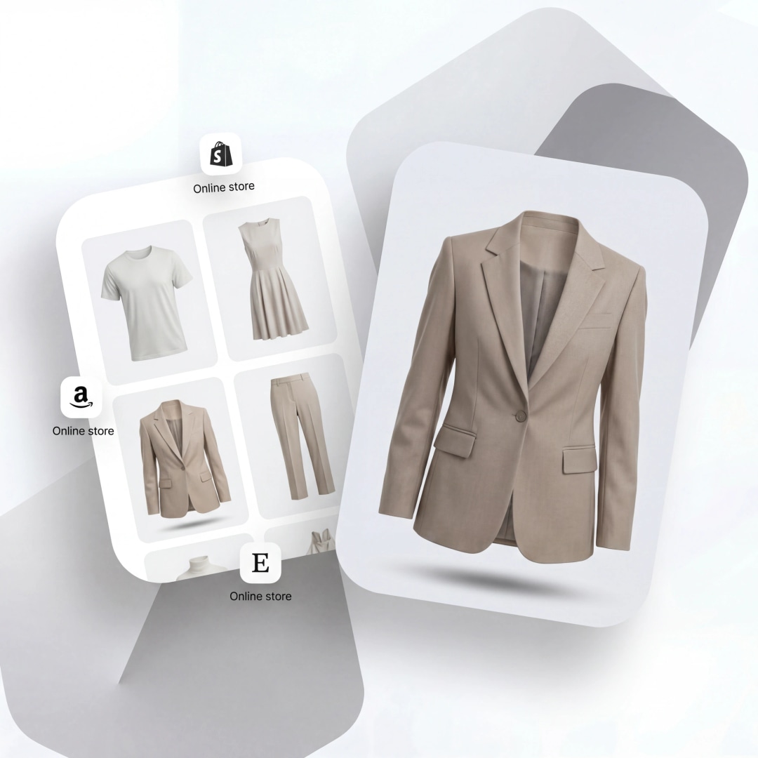 Neknaad bewerkingsservice - naadloos kraag en halslijn ghost mannequin-effect