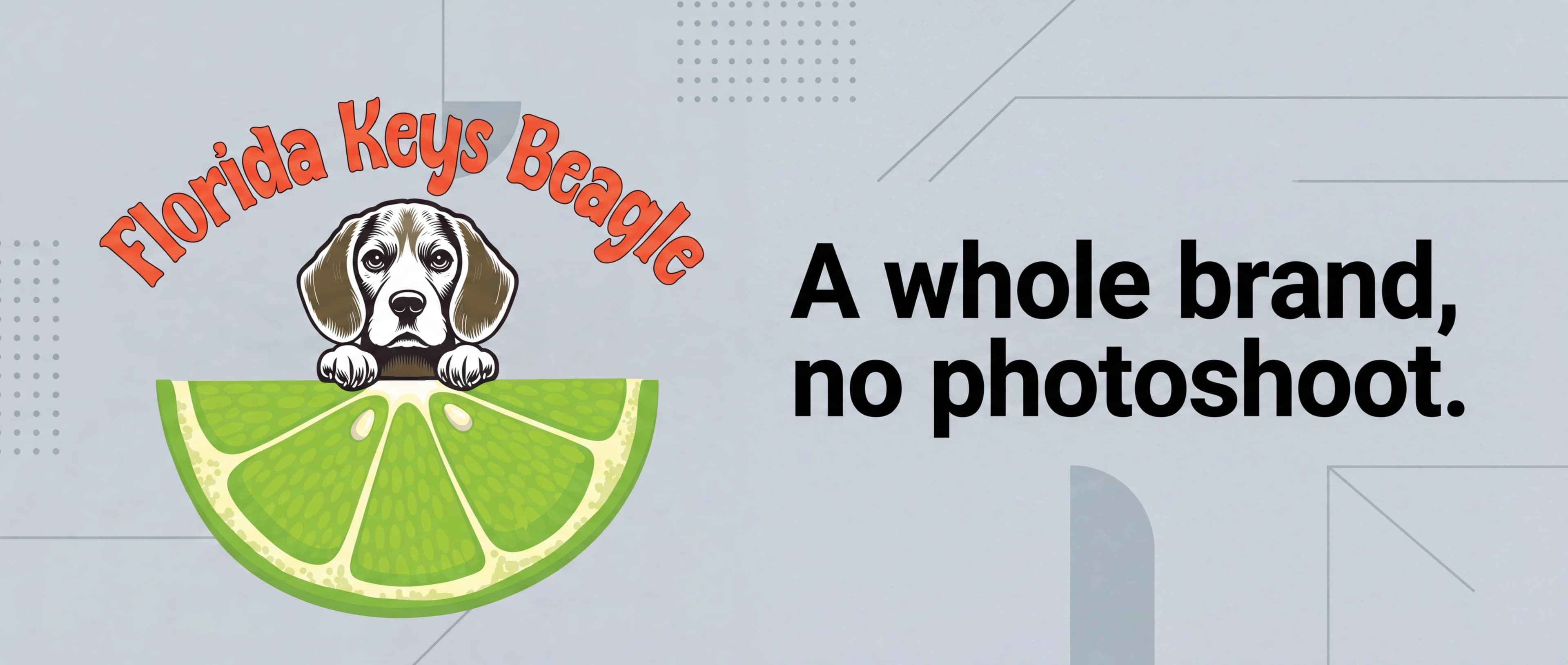 Florida Keys Beagle apparel on AI-generated models with beagles in the Florida Keys
