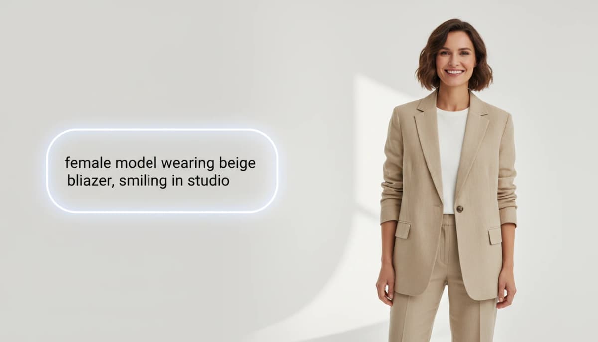 AI model generation from text prompt to professional result