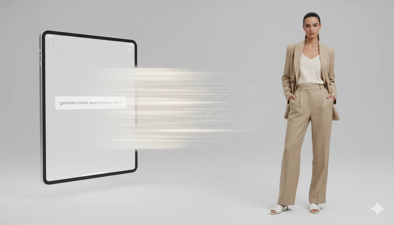 Fast AI model generation showing professional results in 30 seconds