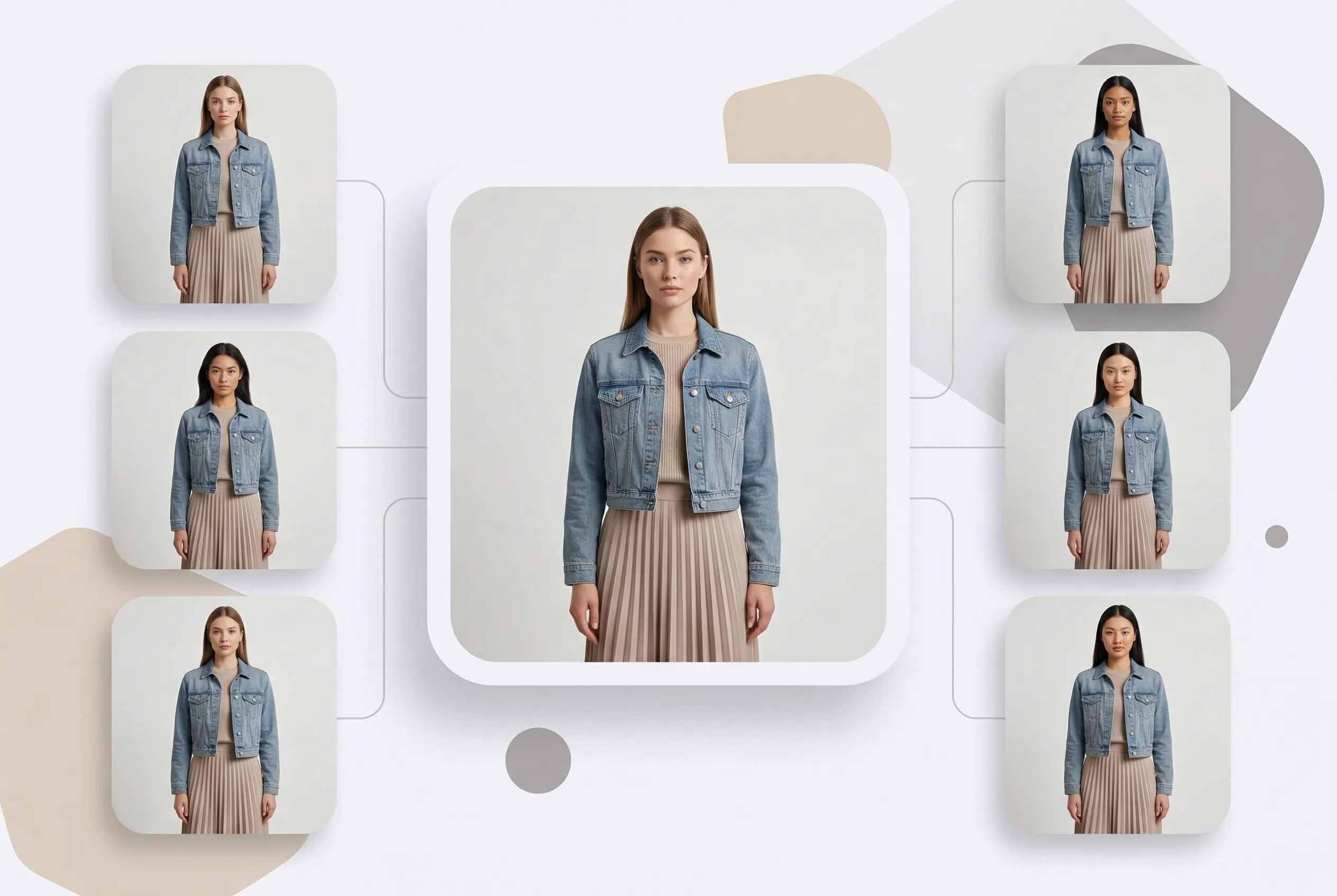 AI model swap for content creators — multiple unique content pieces from one original fashion photo