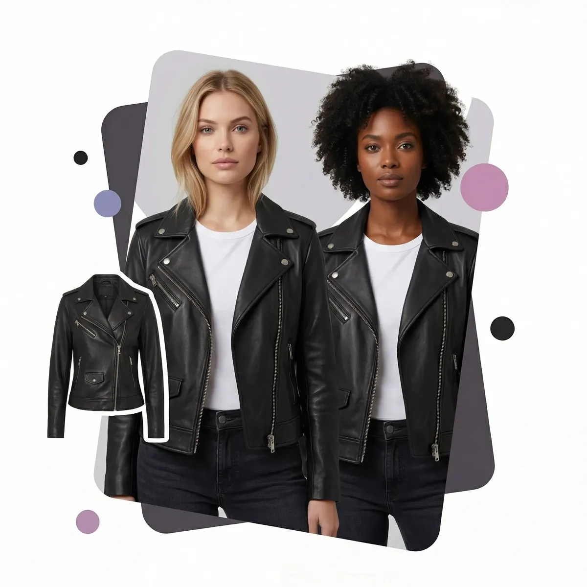 Fashion model swap AI tool — swap the model face on a product photo while keeping garment details and styling intact