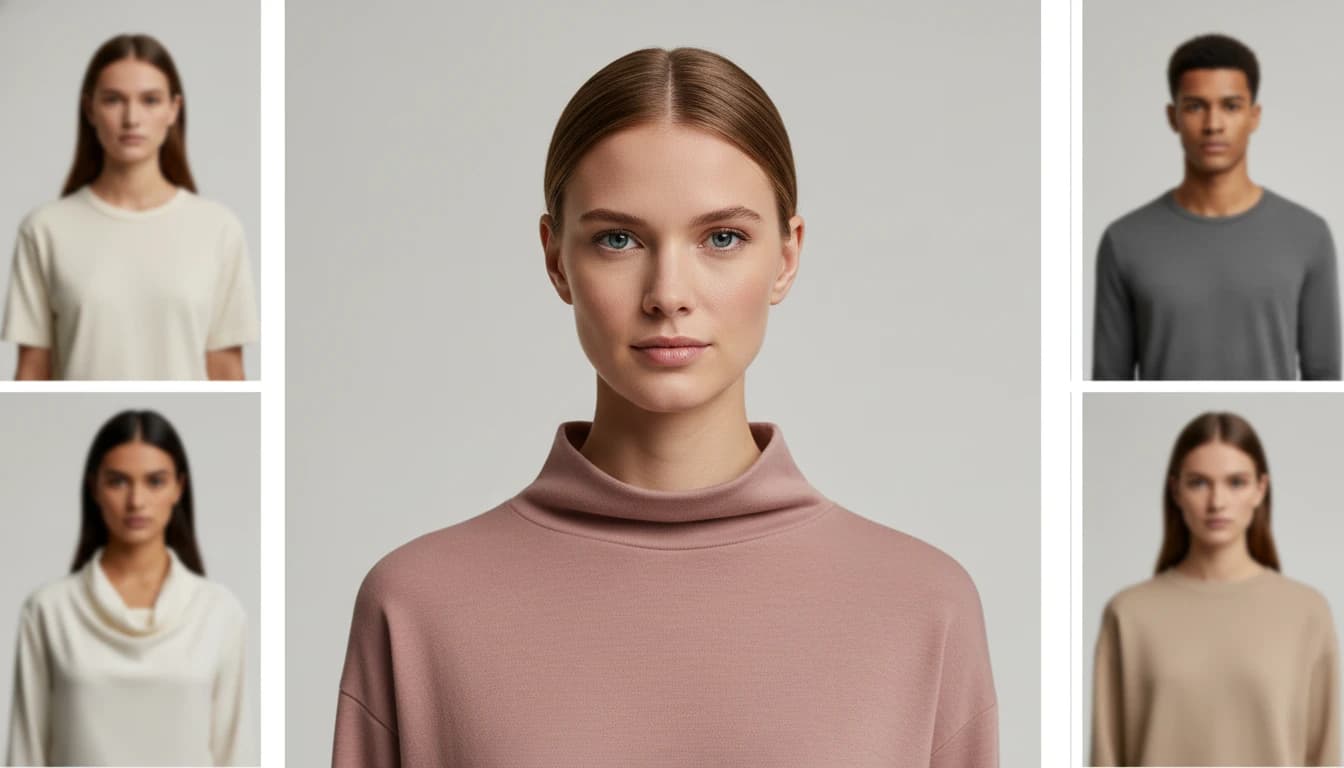 AI-generated fashion model library showing consistent model profiles saved for reuse across multiple premium fashion campaigns