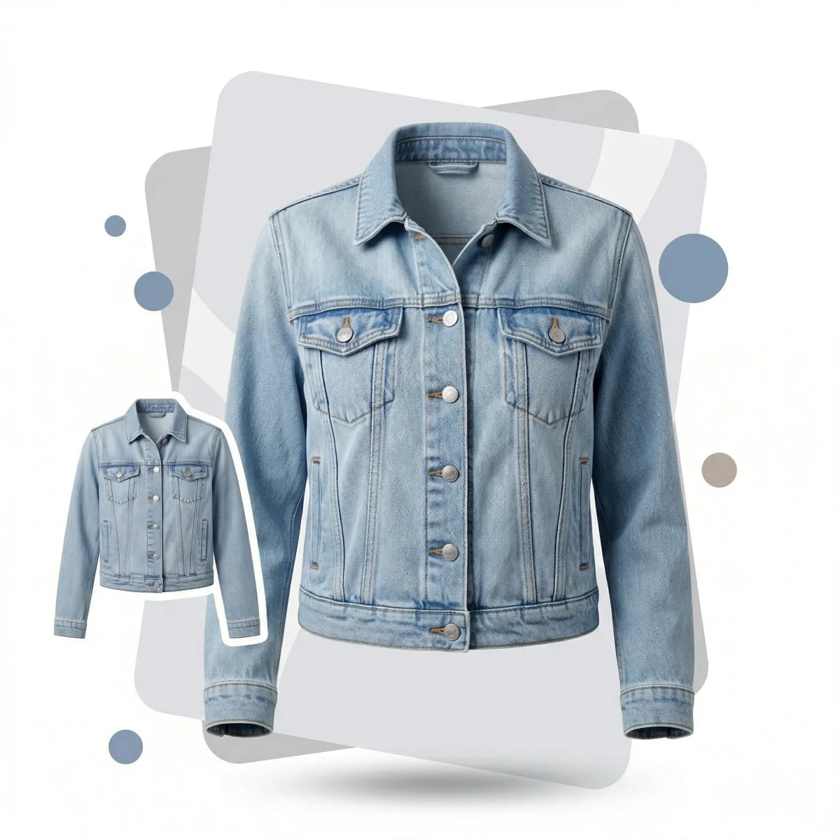 Unsichtbarer Mannequin-Service - Jeansjacke mit professioneller Bearbeitung