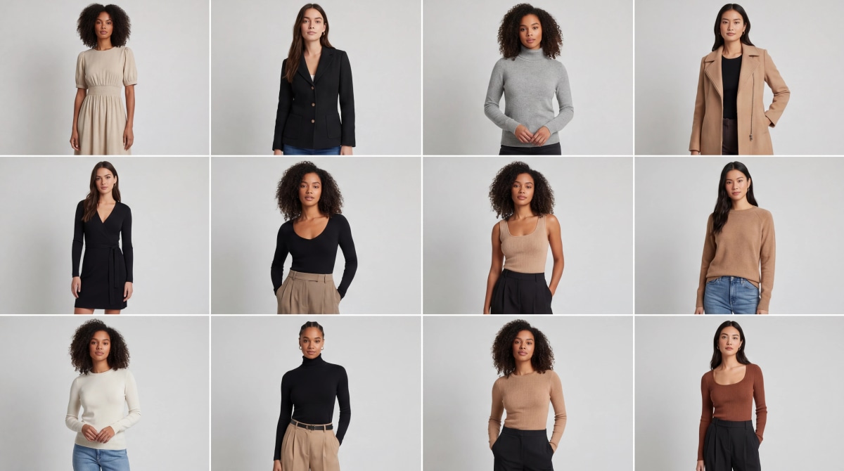 Un catálogo completo de fotos de maniquí transformado a tomas con modelo a escala