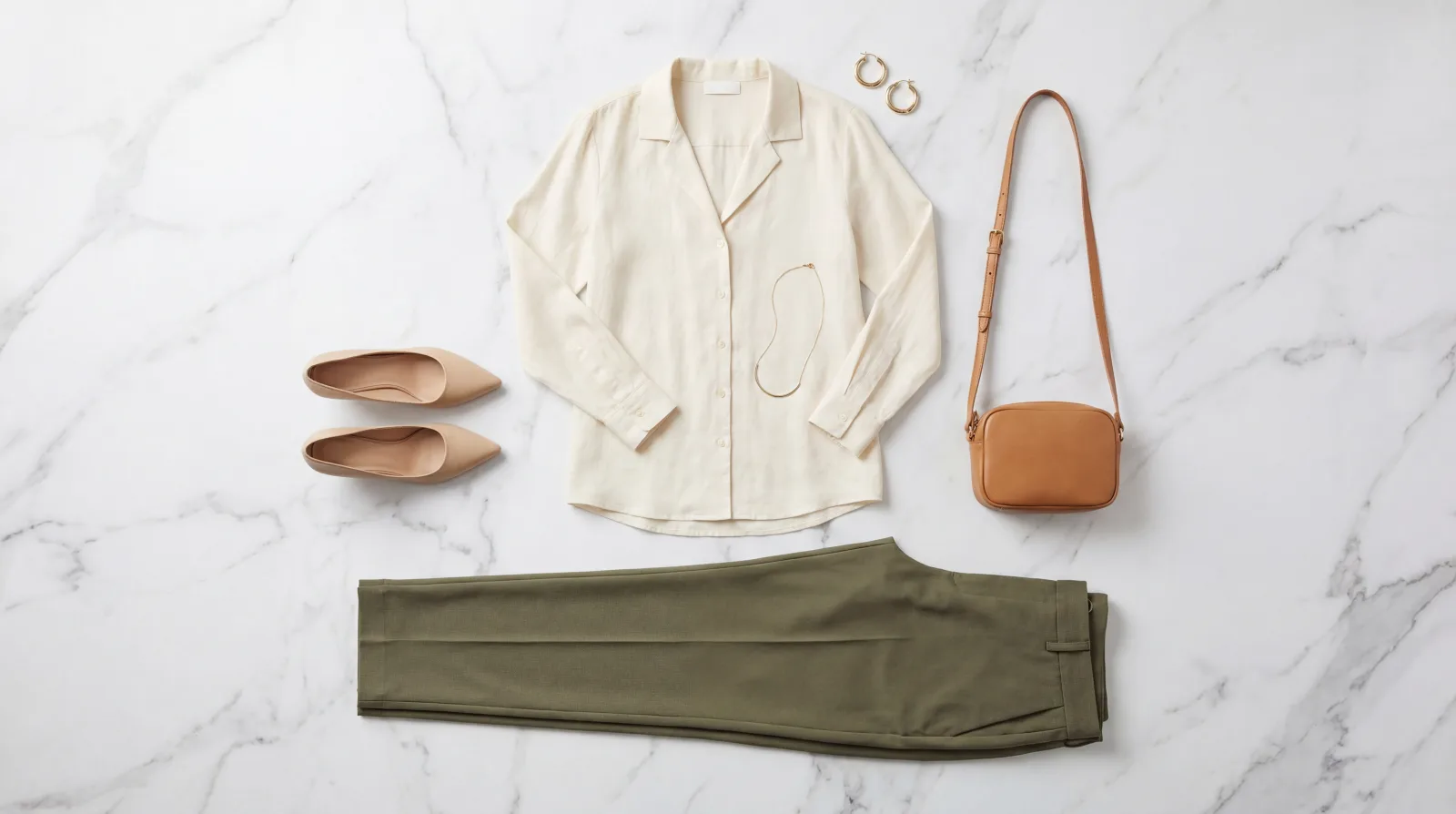 准备进行 AI 模特转换的平铺产品照片