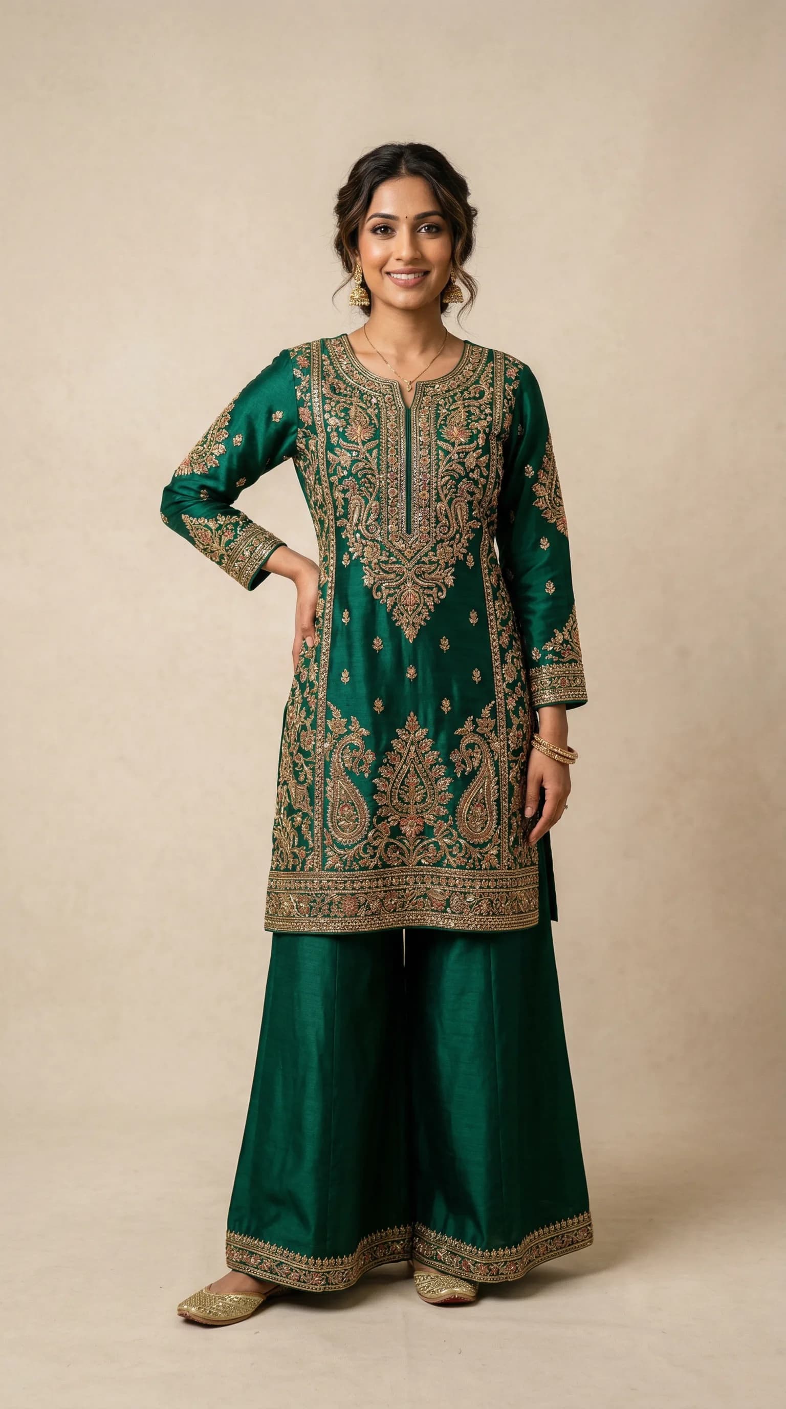 AI generated model in traditional ethnic wear for inclusive product catalog