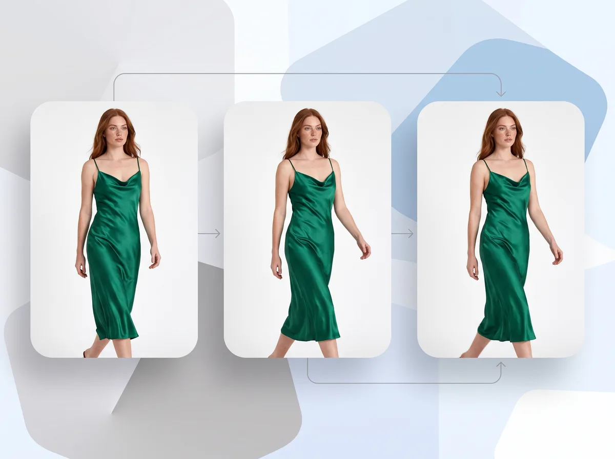Una modella AI realistica che cammina in una clip di moda generata