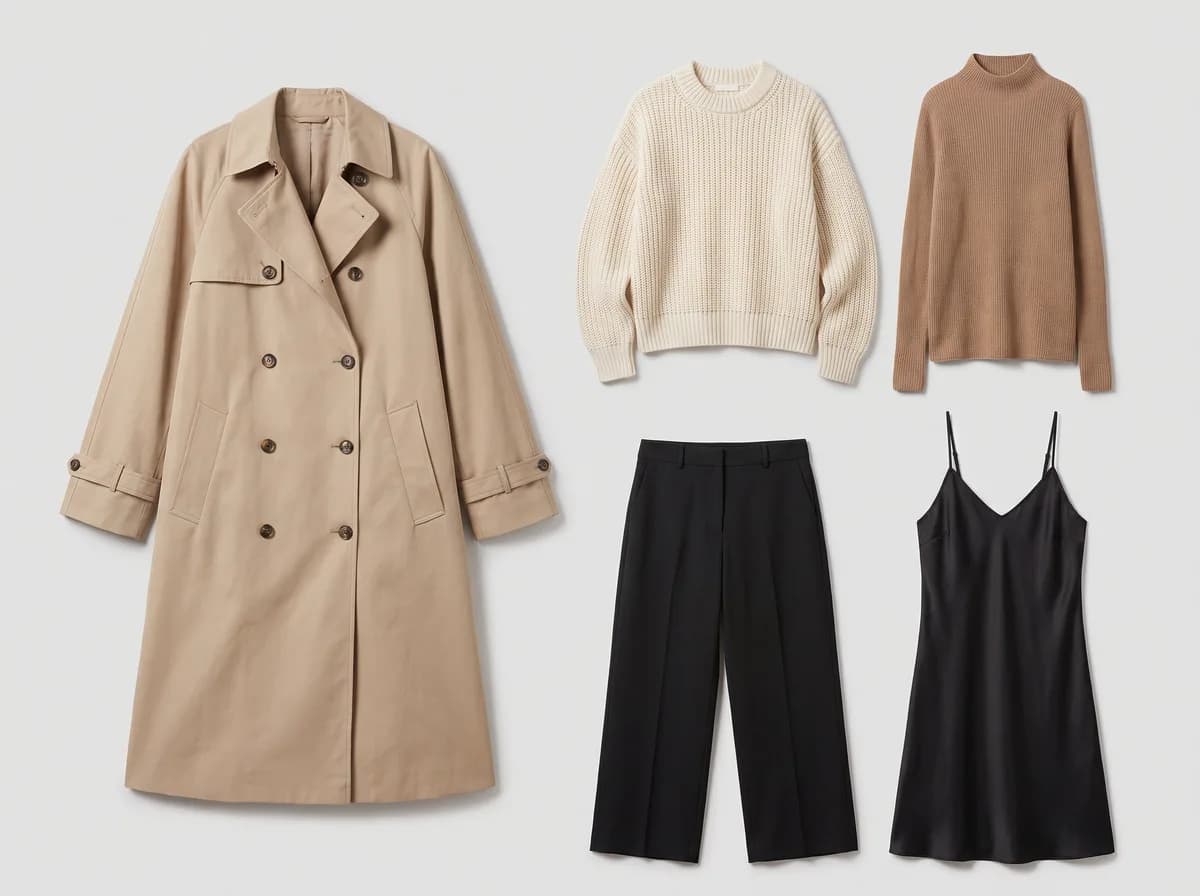 AI lookbook generator: a capsule collection flat lay ready to become styled looks