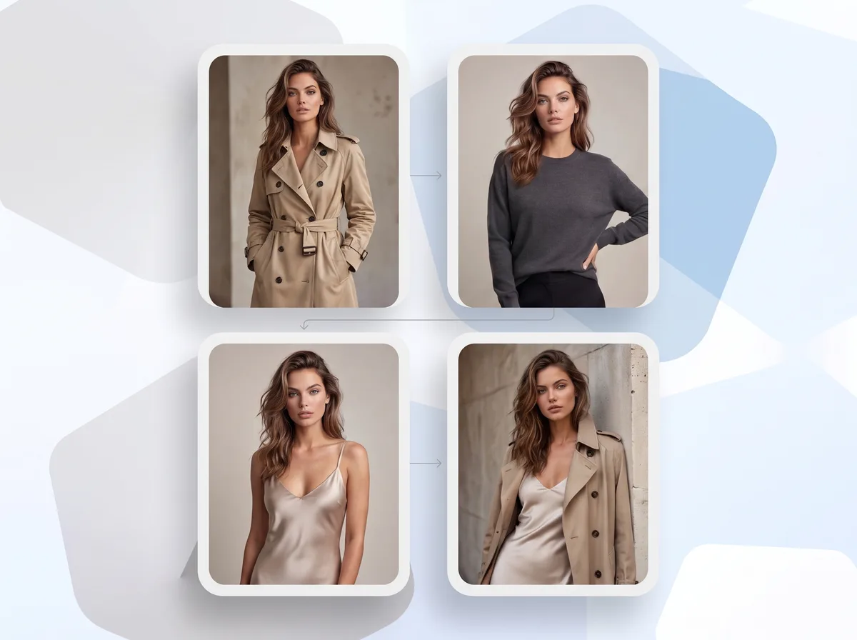 A grid of high-resolution lookbook shots ready for web and print