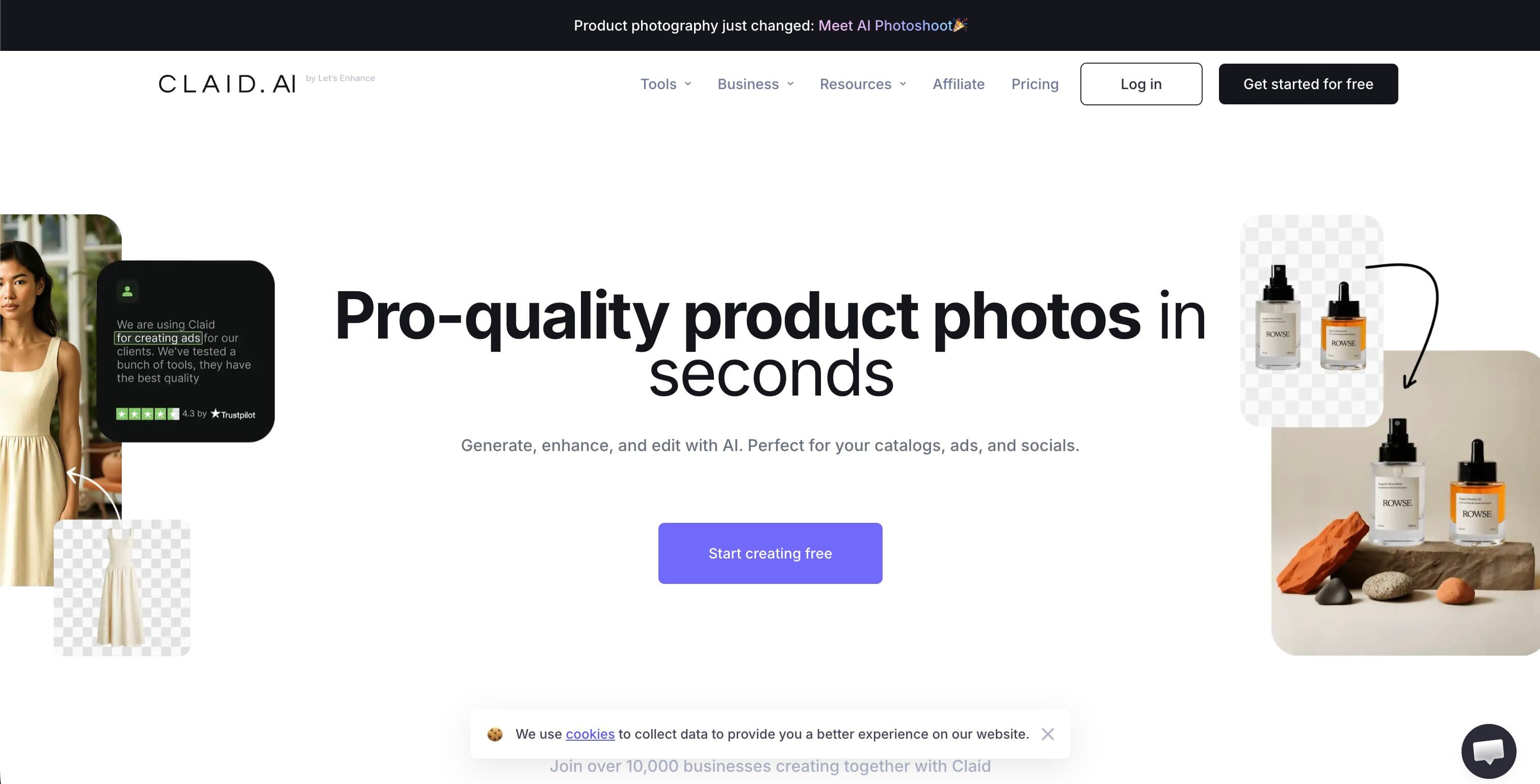 AI Product Photography with Claid