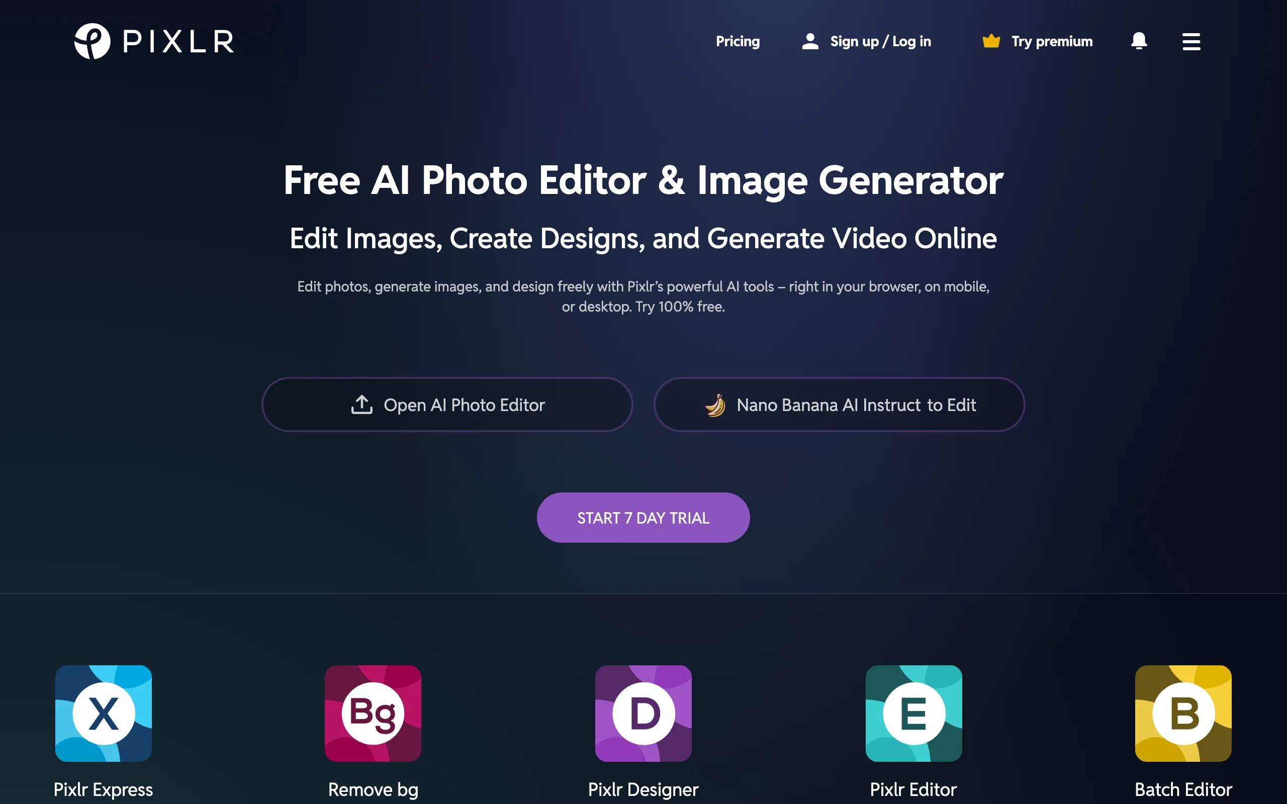 AI Photo Editor with Pixlr