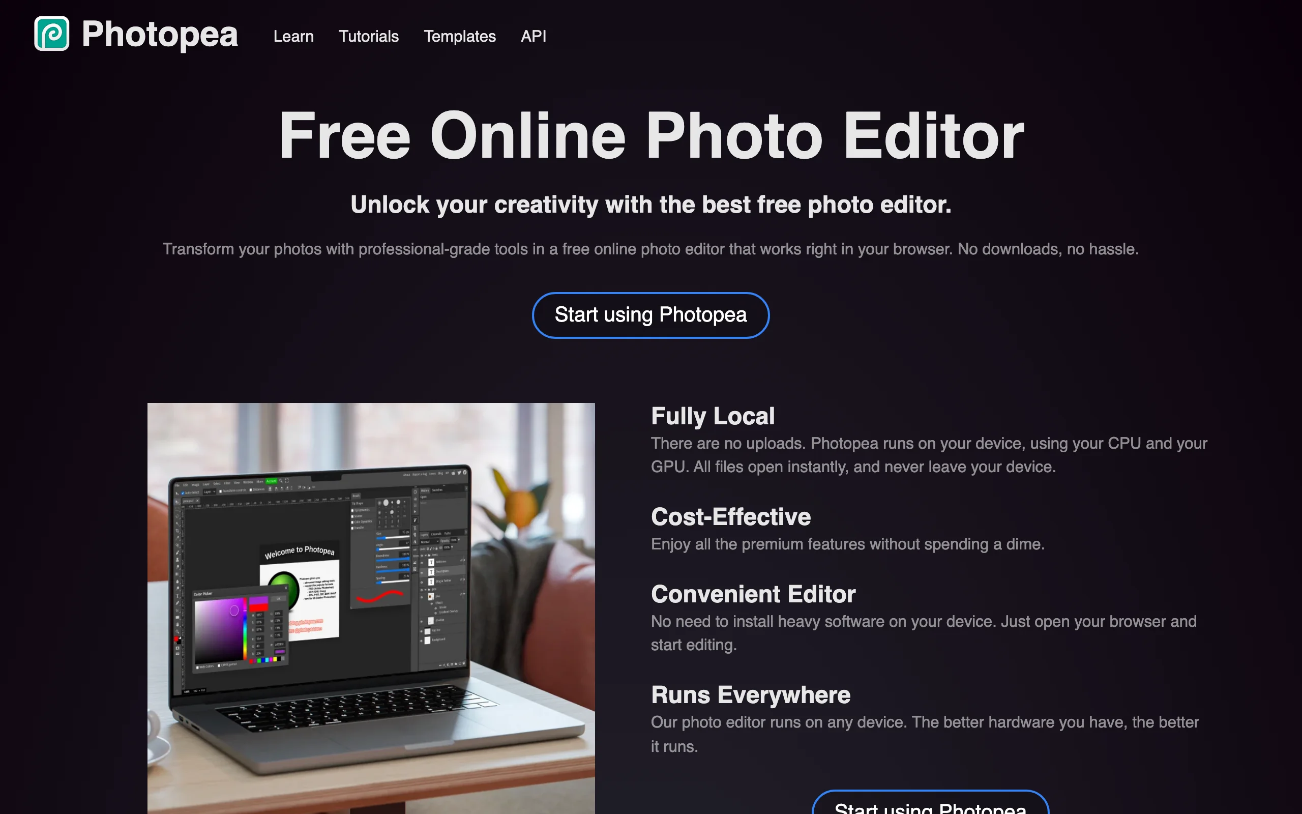 Best Ai Tools For Print On Demand Designs with Photopea
