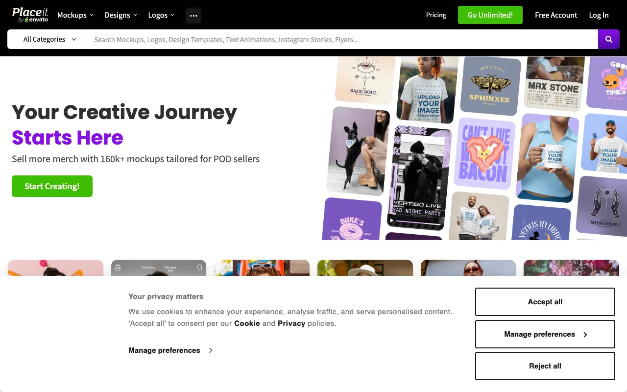 Best Ai Tools For Print On Demand Designs with Placeit