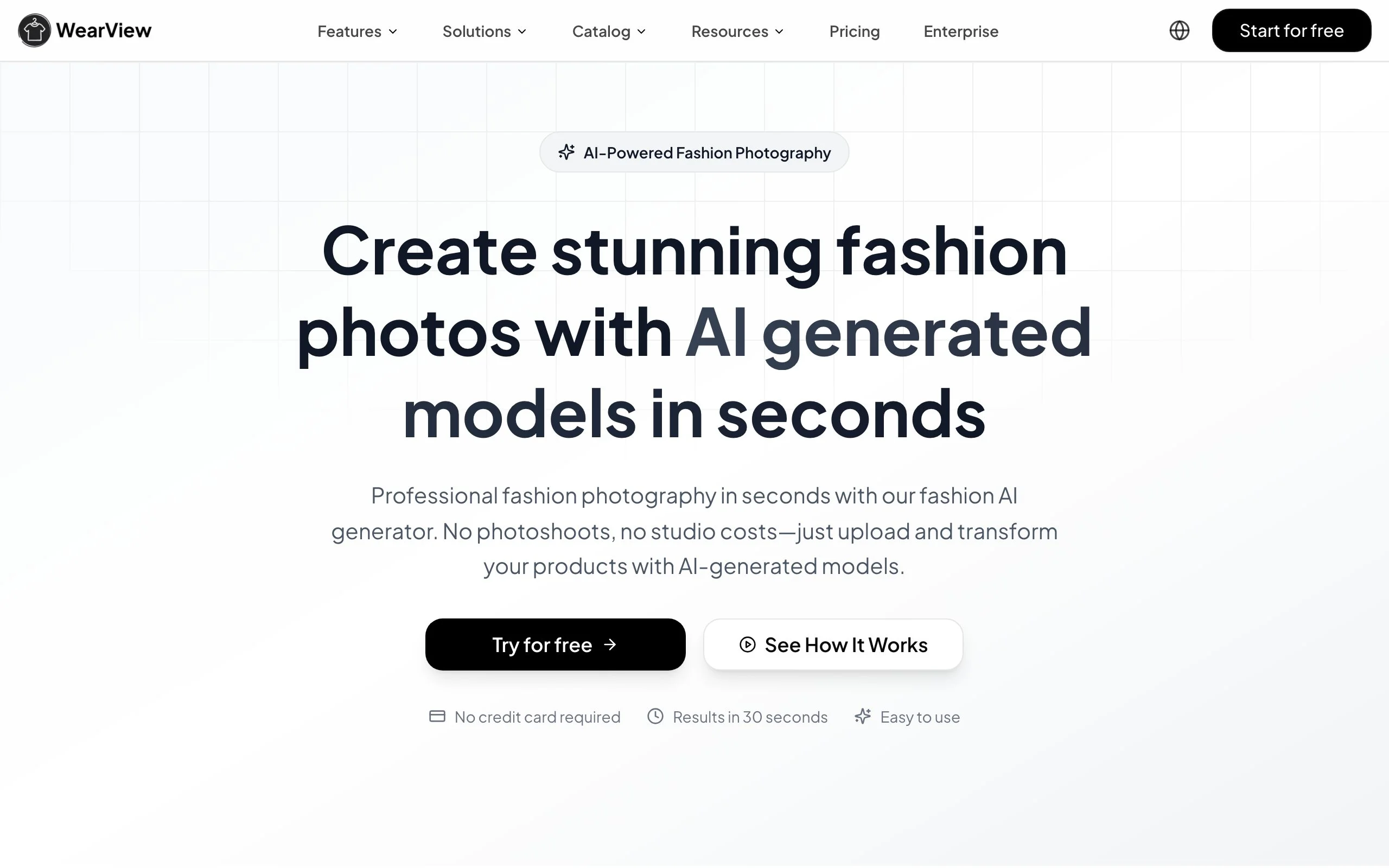 WearView clothing design app showing AI model photography from garment images