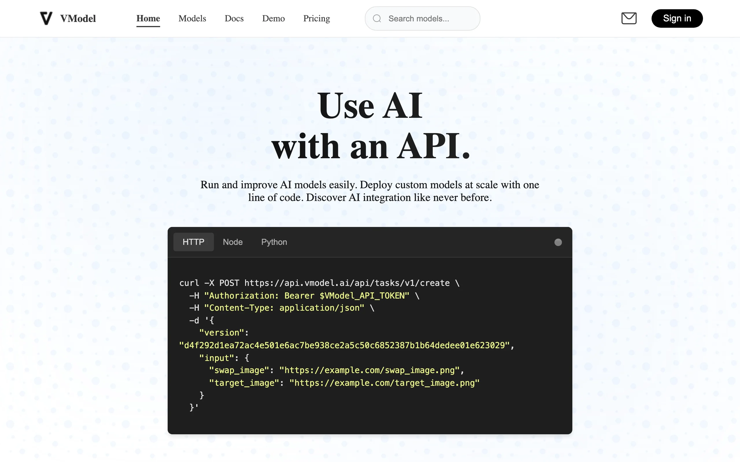 VModel AI fashion model generator