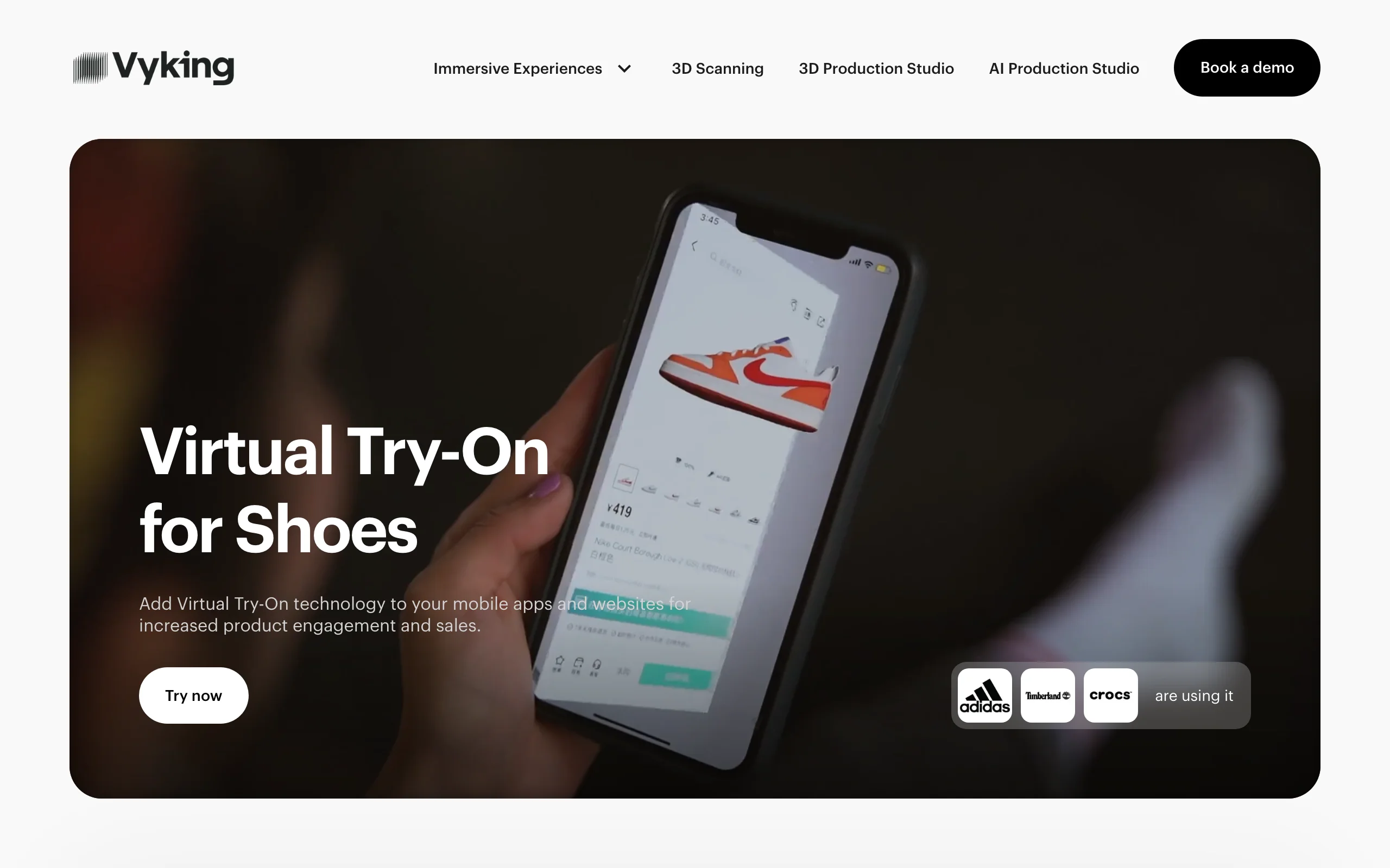 Virtual Try On Shoes with Vyking