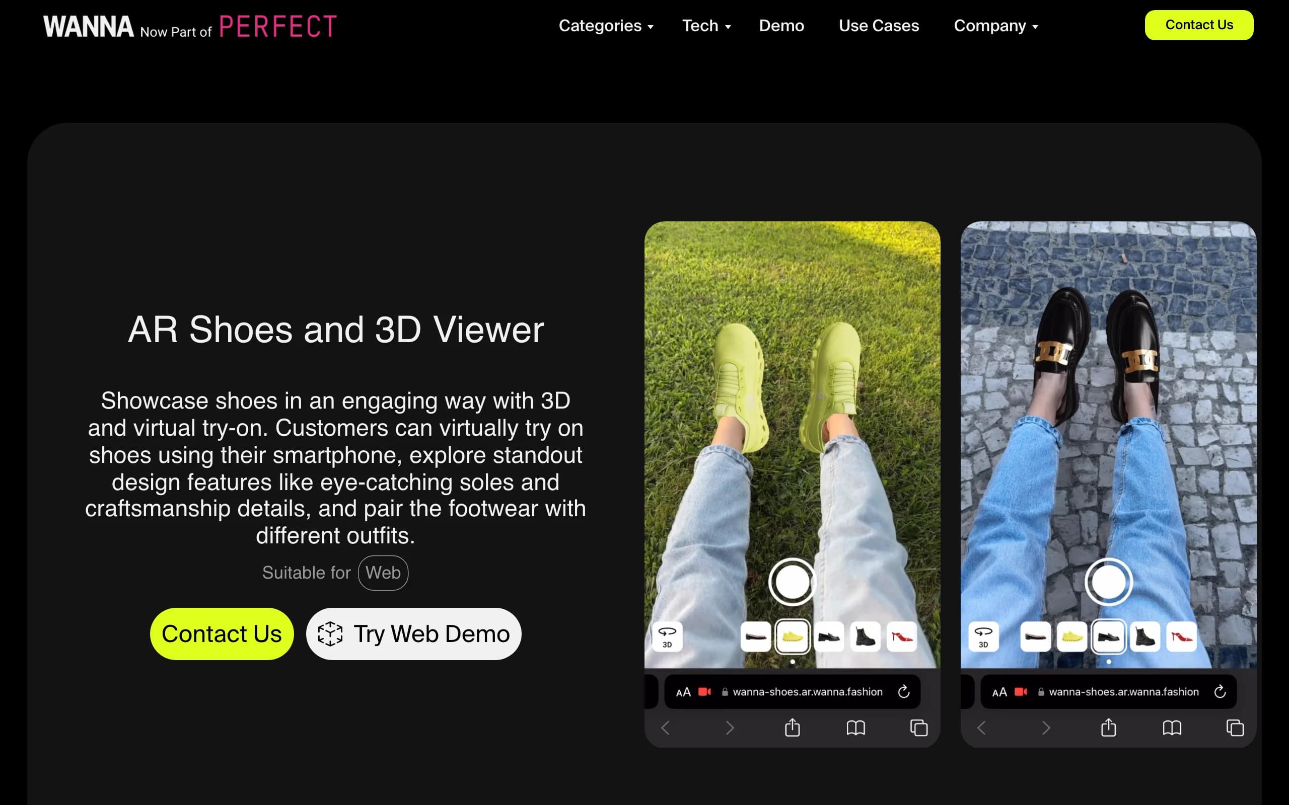 Virtual Try On Shoes with Wanna