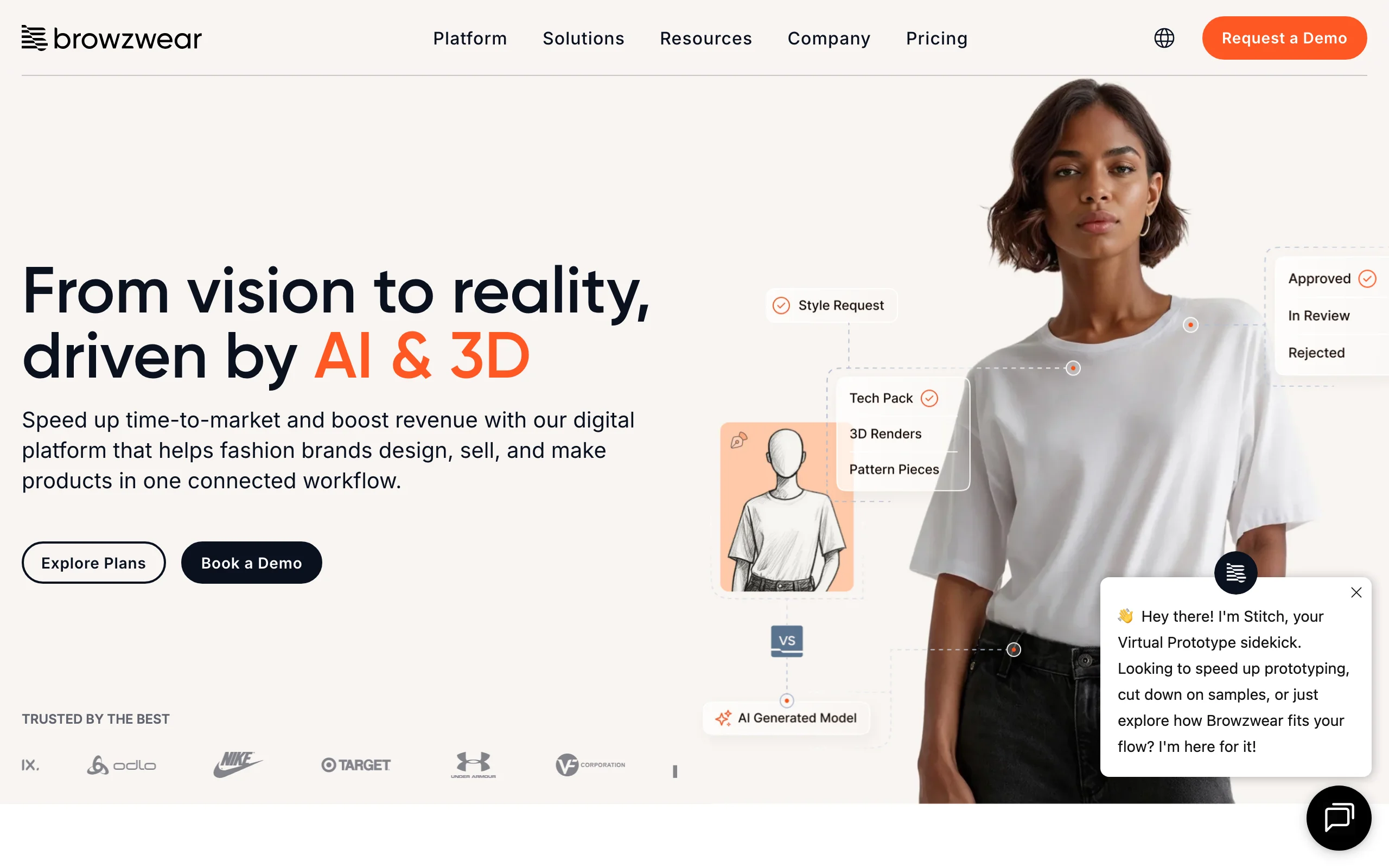 Browzwear 3D fashion design platform homepage