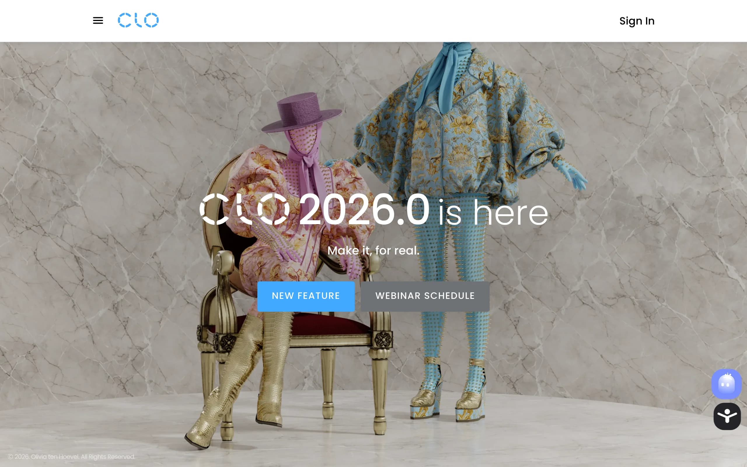 CLO3D 3D fashion design software homepage
