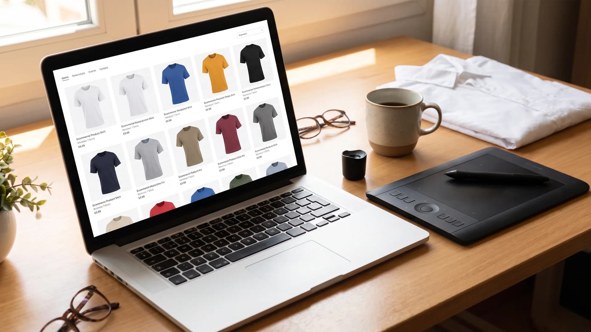 Ecommerce catalog of invisible-mannequin product photos exported from the Photoshop ghost mannequin workflow