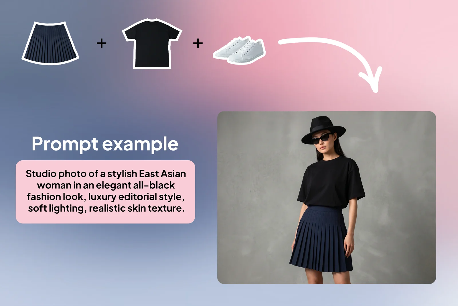 Generating professional clothing photos with AI fashion models
