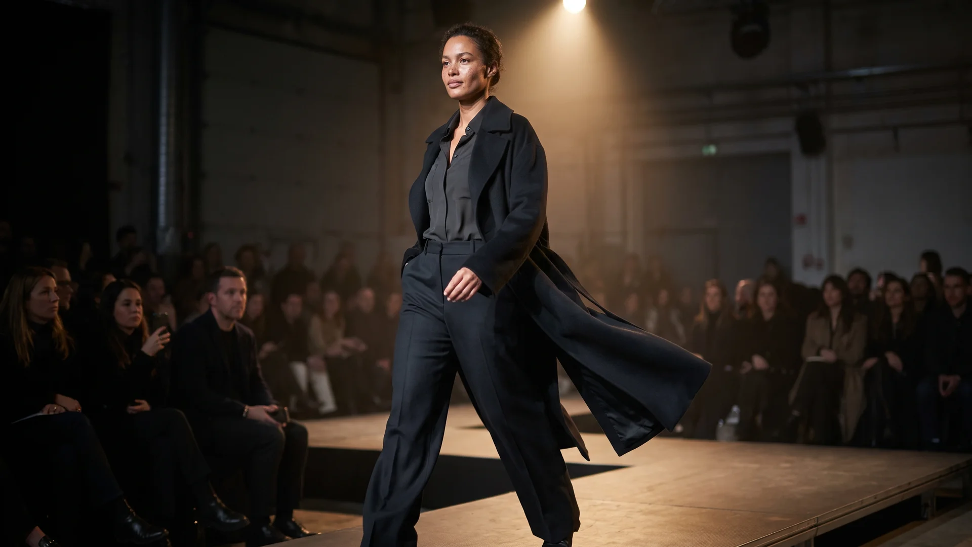 Runway catwalk clip generated from a single photo with AI